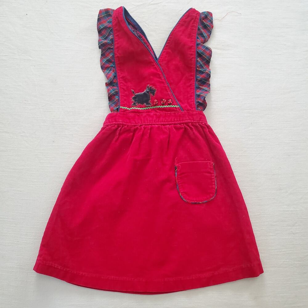 Vintage Scotty Crossfront Cord Dress 5t